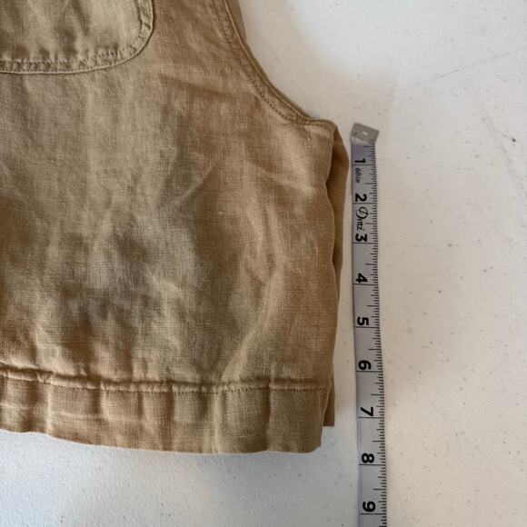 DL1961 Heidi Shorts Women’s Large Brown 100% Linen High Rise Summer Chic Staple - Picture 12 of 13